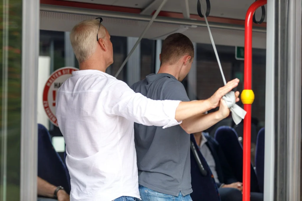 Übung für Busfahrer direkt im Fahrzeug